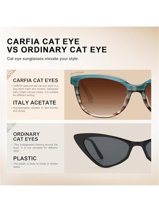 Designer Acetate Womens Polarized Sunglasses Fit Most Face Shapes